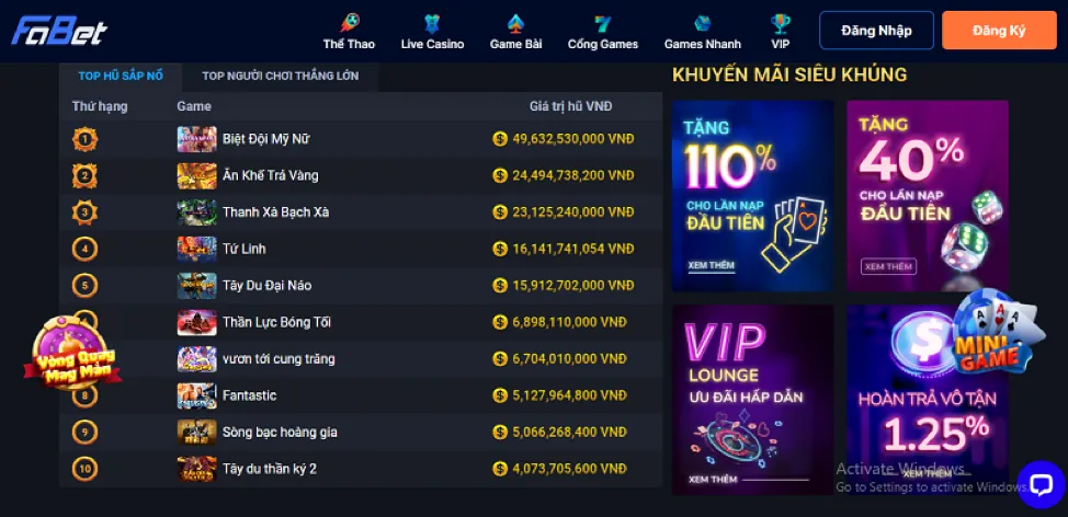 Giao diện cá cược thể thao đa dạng và trực quan của u888vip1 app